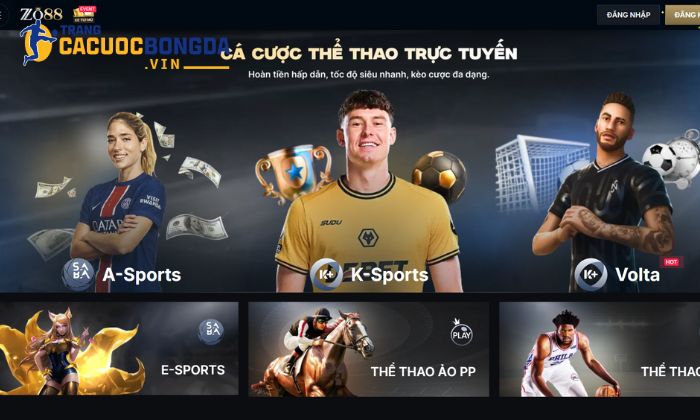 Zo88 – Sự lựa chọn hoàn hảo cho tín đồ mê cá cược thể thao Cá cược thể thao